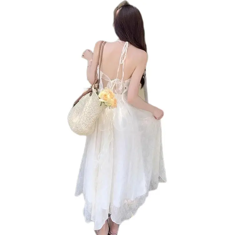 KAISER Slip Dresses Women's White-6