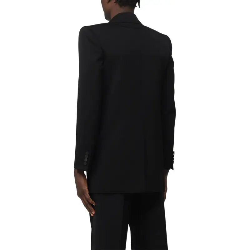SAINT LAURENT Double breasted Wool Tuxedo Jacket-3