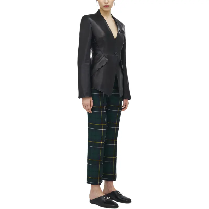 Alexander McQueen Leather Jacket Women's Black-4