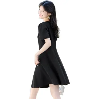 Still Quiet Short Sleeved Dress Women's Black