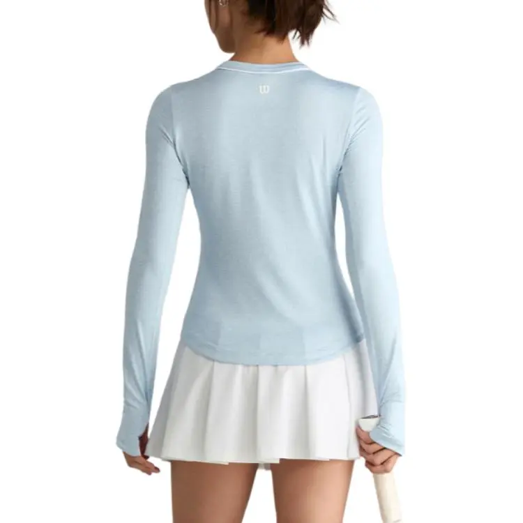 Wilson T Shirt Women's Gray Blue-3