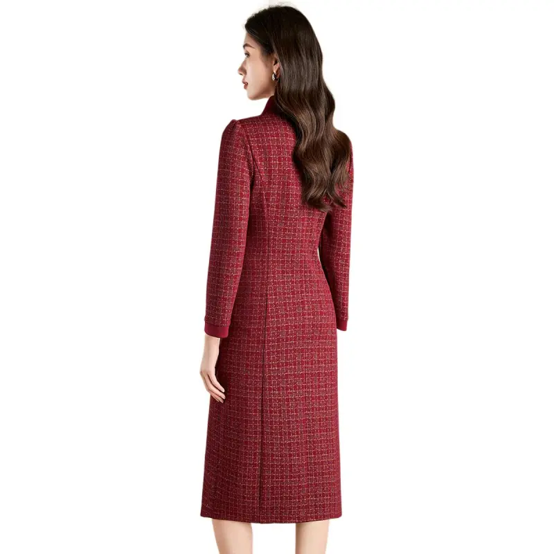 Mylan Long Sleeved Dresses Slim Fit Women's Red-1