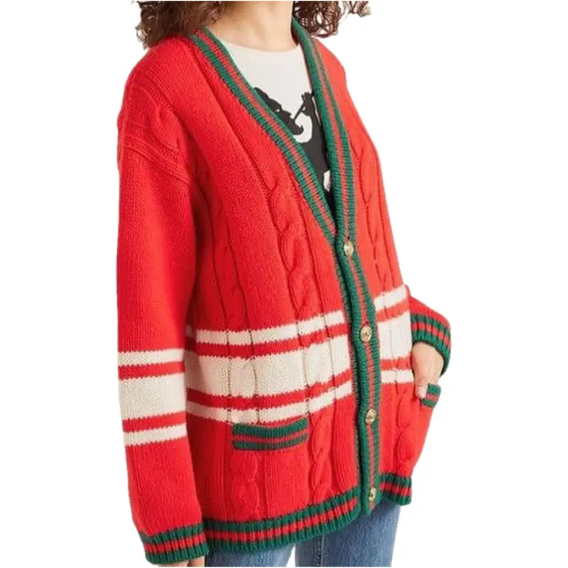 GUCCI Sweater Women's Red Green-1