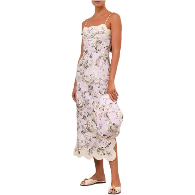 Zimmermann SS25 Slip Dress Women's Lilac Purple-3