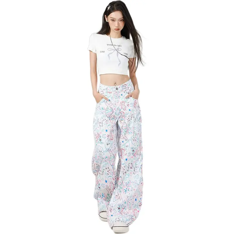 Mu Xiao Xin Jeans Women's White-2