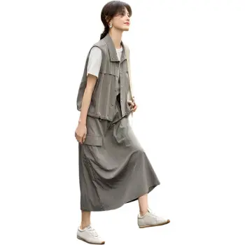 XWI Skirt Set Women's Gray Pea Green