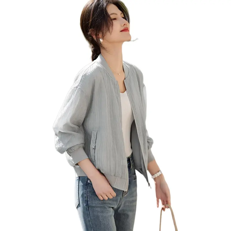 XWI SS24 Baseball Jacket Women's Light Gray-5