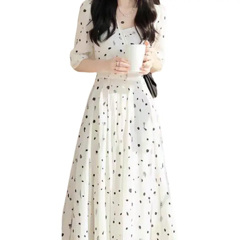Mu Qingqing Short Sleeved Dress Women's-1
