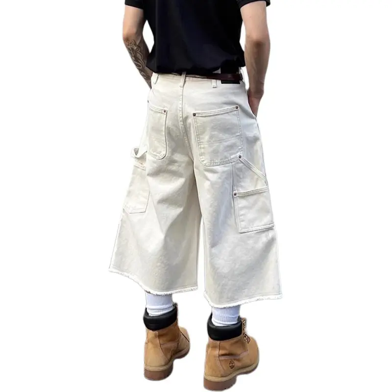 CORNILOT Casual Shorts Unisex White-3