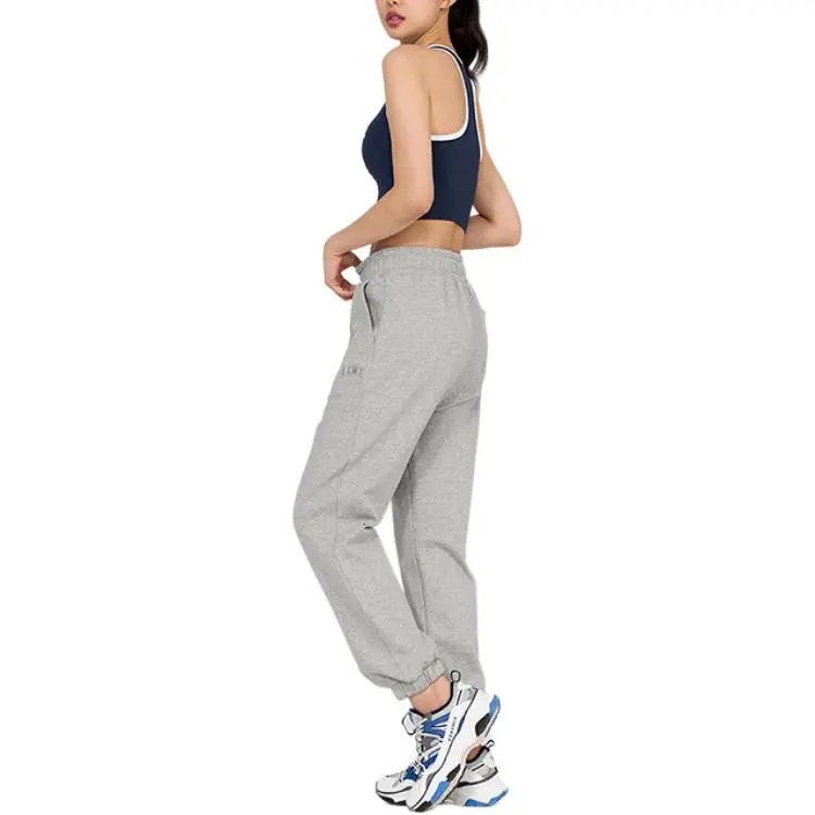 XEXYMIX Knitted Sweatpants Women's Blend Gray-1