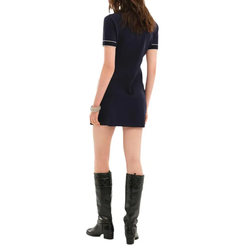KARL LAGERFELD SS25 Short Sleeved Dress Women's Navy Blue-2