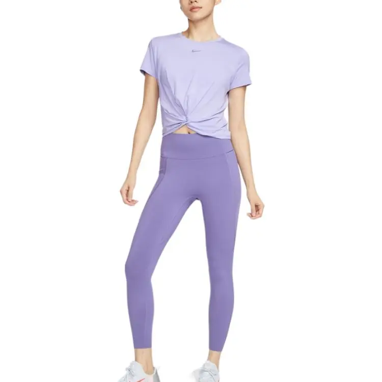 Nike Dri Fit T Shirt Women's Frosty Lilac/Black-2