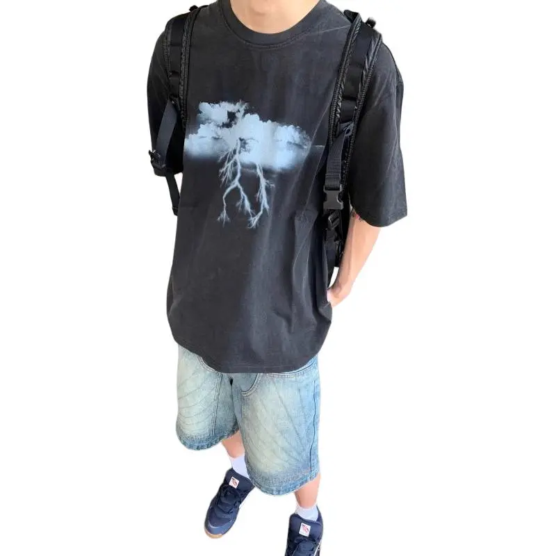 CORNILOT Denim Shorts Unisex Blue-4