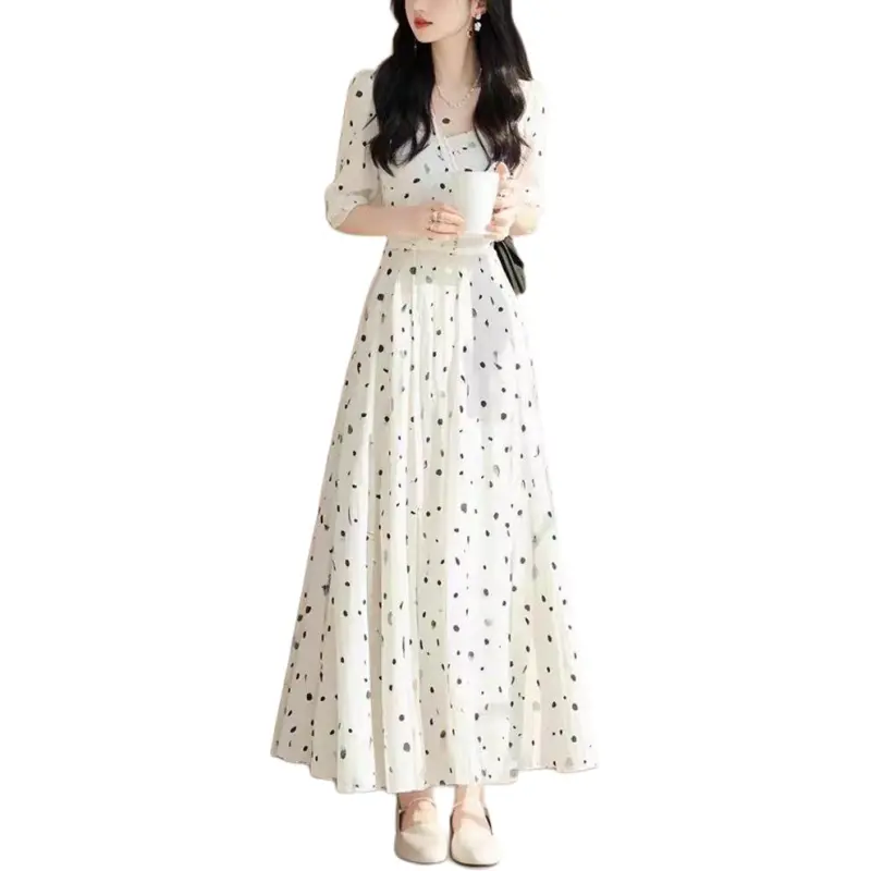 Mu Qingqing Short Sleeved Dress Women's-3