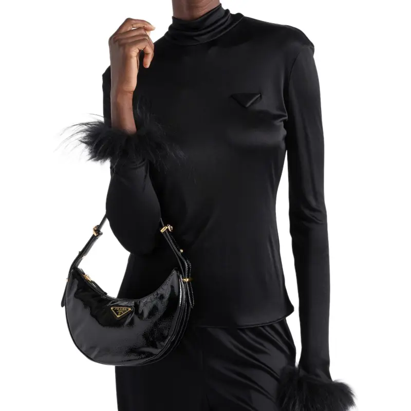 PRADA Long Sleeved Feather Detailed Top-3