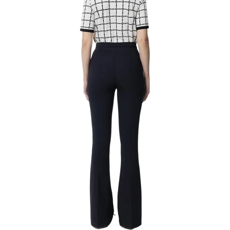 Elisabetta Franchi Crêpe Bell Bottom Trousers-1