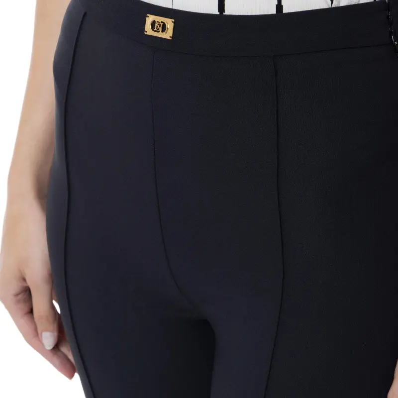 Elisabetta Franchi Crêpe Bell Bottom Trousers-2