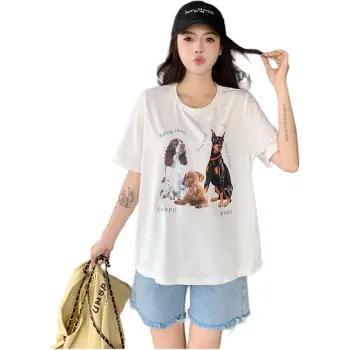 Mu Xiao Xin T Shirt Women's Pure White 3 Pack Puppy T Shirt