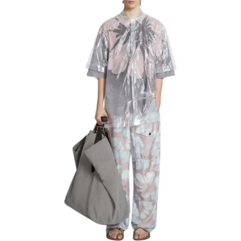 DRIES VAN NOTEN Transparent Short sleeved Shirt-1