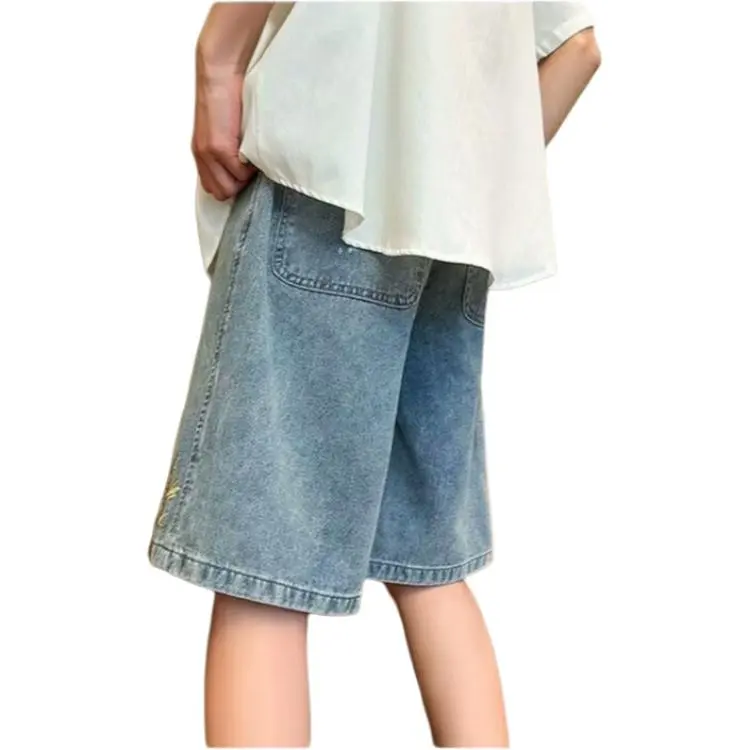 FAWENXIANGZI Denim Shorts Men's-1