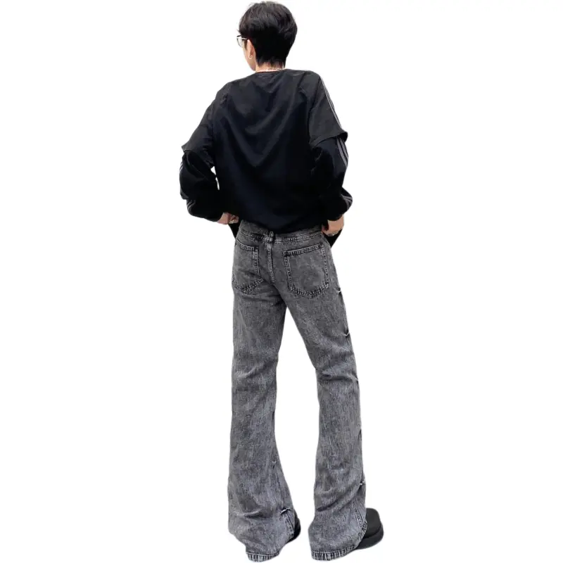 REXSHION Jeans Unisex Black Gray Color-1