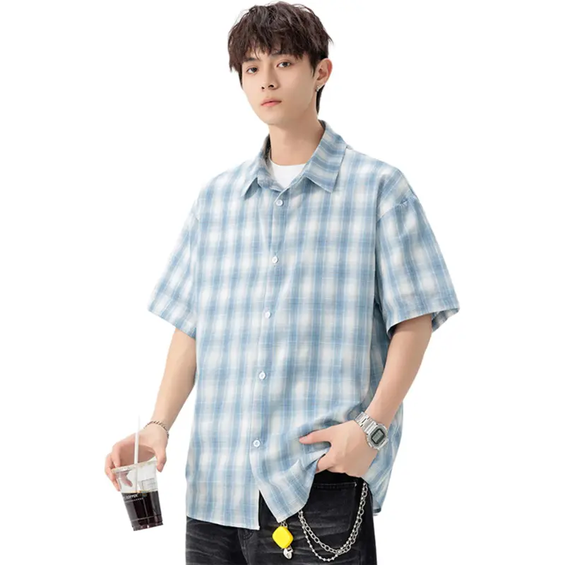 URBAN AUTHENTIC Shirts Unisex Blue-3