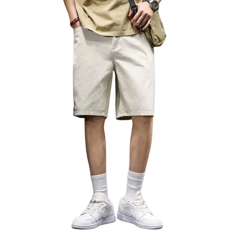 BUYDAUL Casual Shorts Unisex Ecru-1