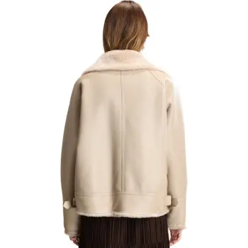 FENHONGMALI Jackets Coats Women's Oatmeal/Almond Camel