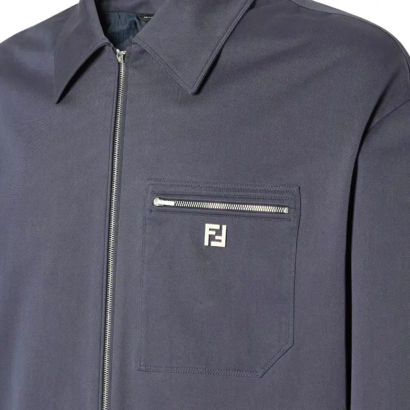 FENDI Jackets & Coats Men's Blue-2