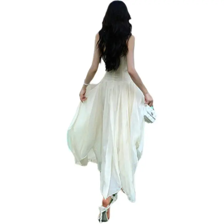 Mu Xiao Xin Slip Dresses Women's Apricot-1