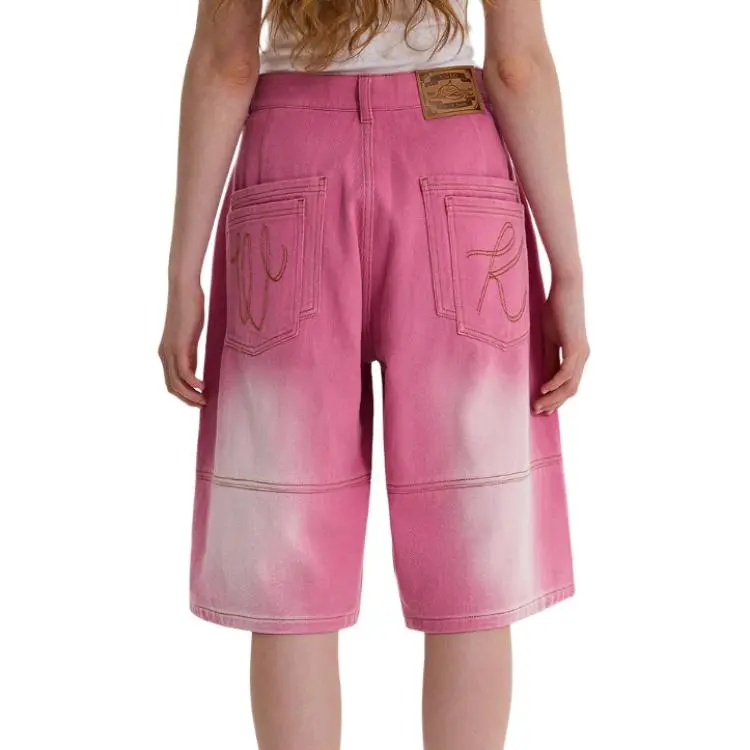 WAIKEI Denim Shorts Unisex Pink-7
