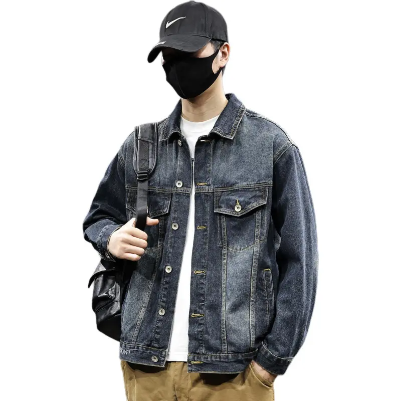 Tonlion Denim Jacket Unisex Blue Gray-2