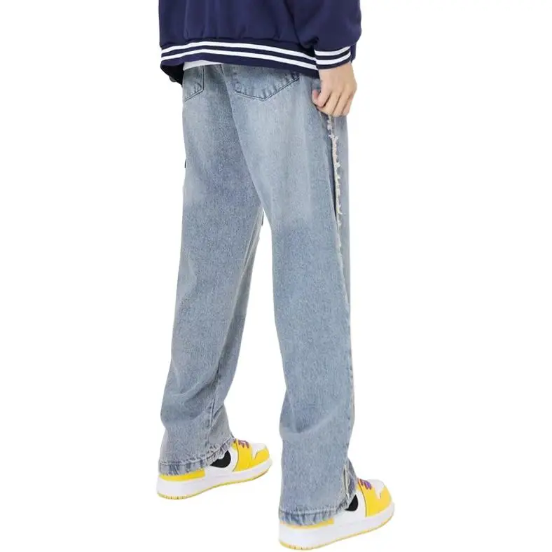 OG96 LAB Jeans Unisex Blue Surrounding Letter Embroidery-1