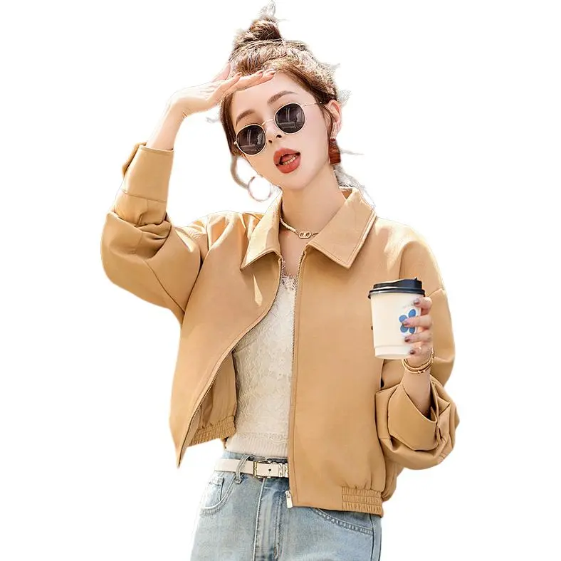 Yi Mengyuan Leather Jackets Coats Women's-3