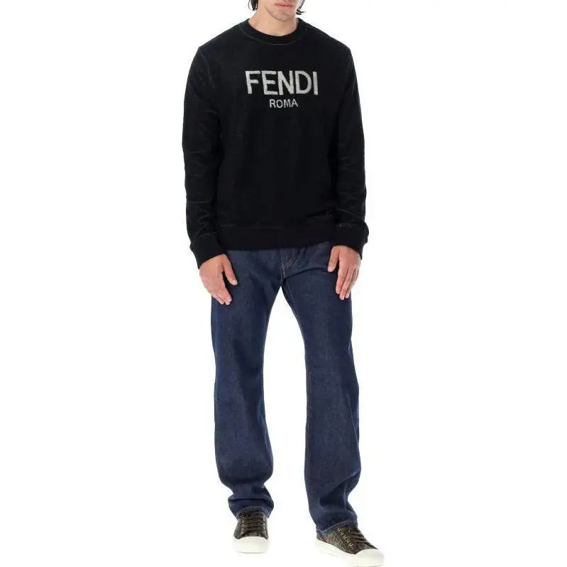 FENDI SS22 Sweatshirt Men's Black-4