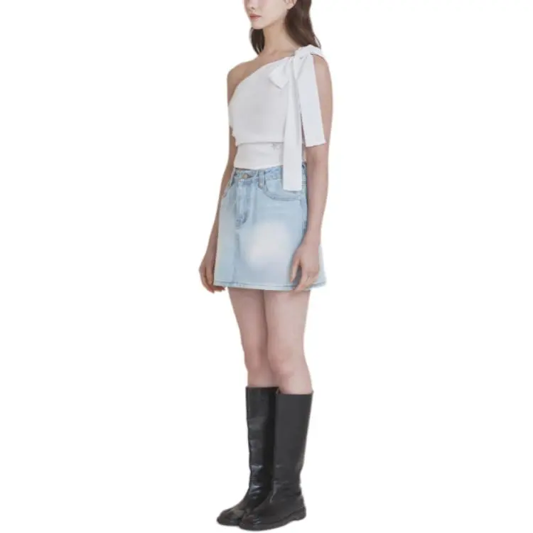 NOT YOUR ROSE SS25 Rosie Denim Skirt Light Blue Denim Short Skirts Women's Light Blue/Light Blue-3