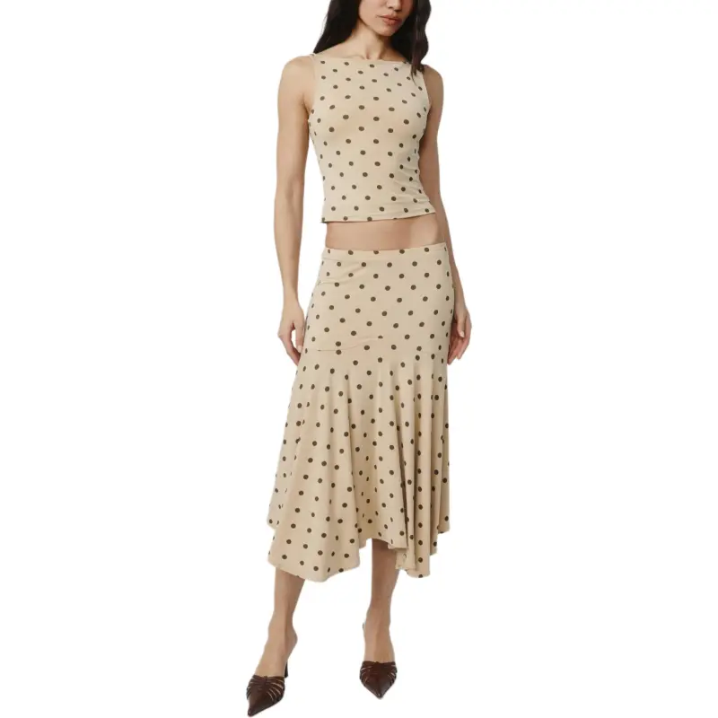 WITH JEAN SS25 Maeve Casual Long Skirt Women's-3