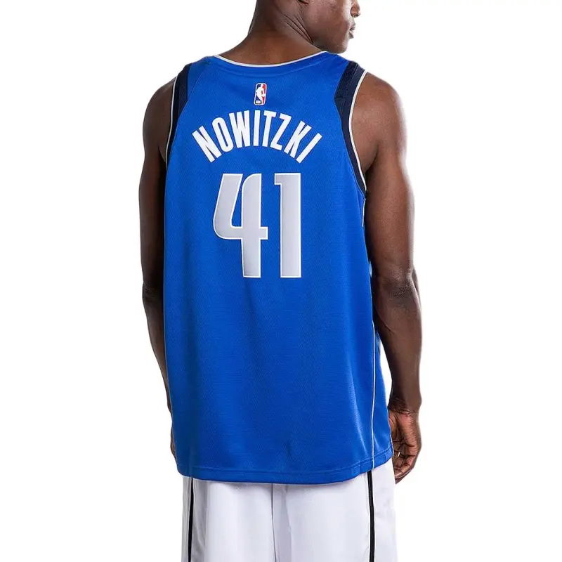 Nike x NBA Dallas Mavericks SWINGMAN JERSEY NOWITZKI Basketball Jerseys Men's Blue/Collegiate Blue-2