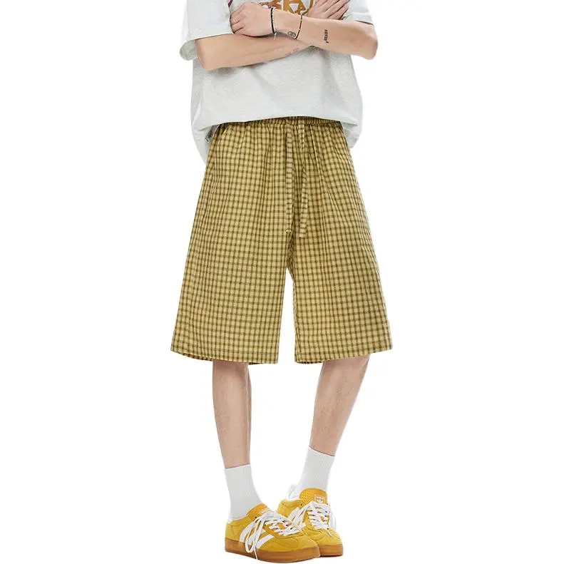 PVPVPV Casual Shorts Unisex Yellow-2