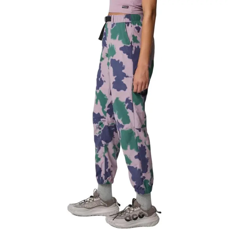MOUNTAIN HARDWEAR SS25 Knitted Sweatpants Women's Blue Pine Happiness Dye Print-3