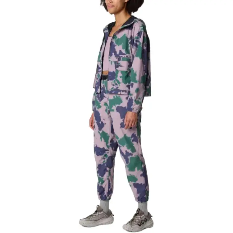 MOUNTAIN HARDWEAR SS25 Knitted Sweatpants Women's Blue Pine Happiness Dye Print-4