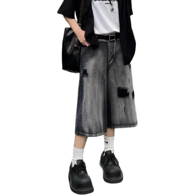 CORNILOT Denim Shorts Unisex Black-2
