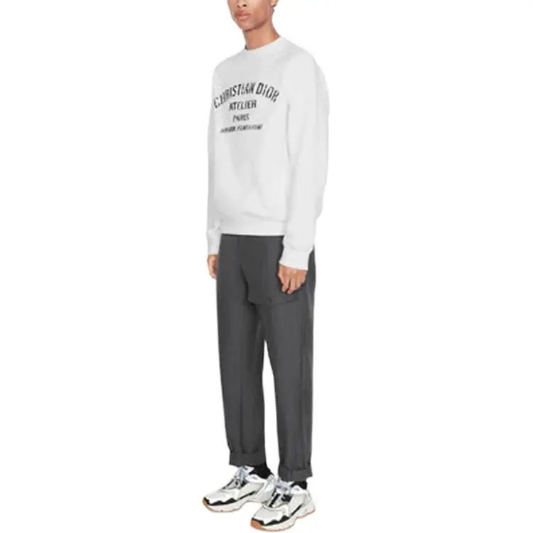 DIOR Quarterly New Products Sweatshirts Men White-3