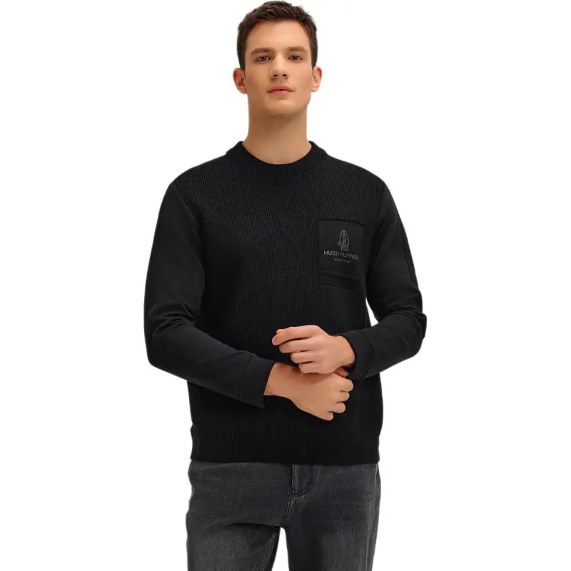 Hush Puppies Sweater Men's Pitch Black-3