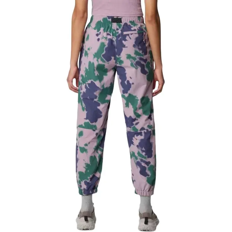 MOUNTAIN HARDWEAR SS25 Knitted Sweatpants Women's Blue Pine Happiness Dye Print-2