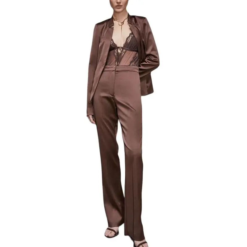 Patrizia Pepe Satin Trousers-3