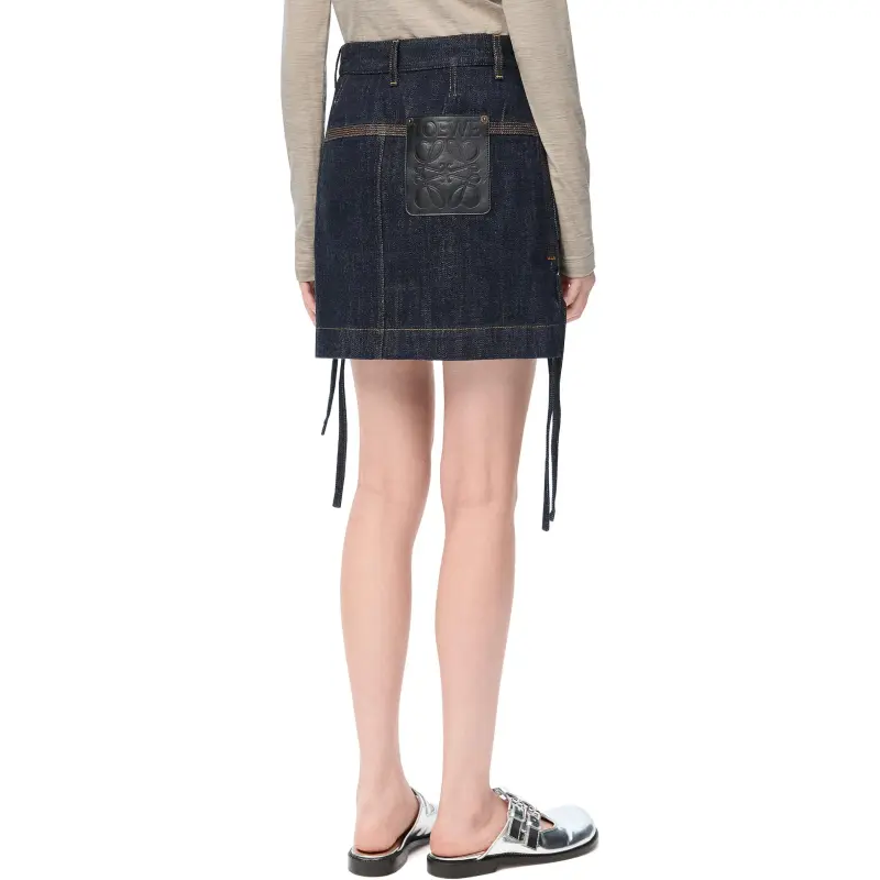 LOEWE Workwear Skirt 'Indigo Blue'-3