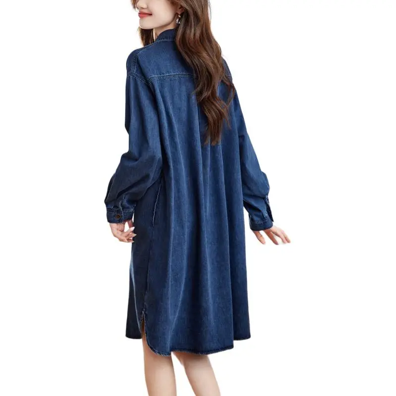 Korean Style Long Sleeved Dress Women's-3