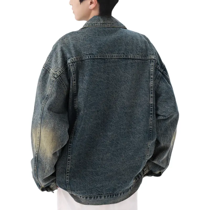 HOKLV Jackets & Coats Unisex Vintage Blue-1