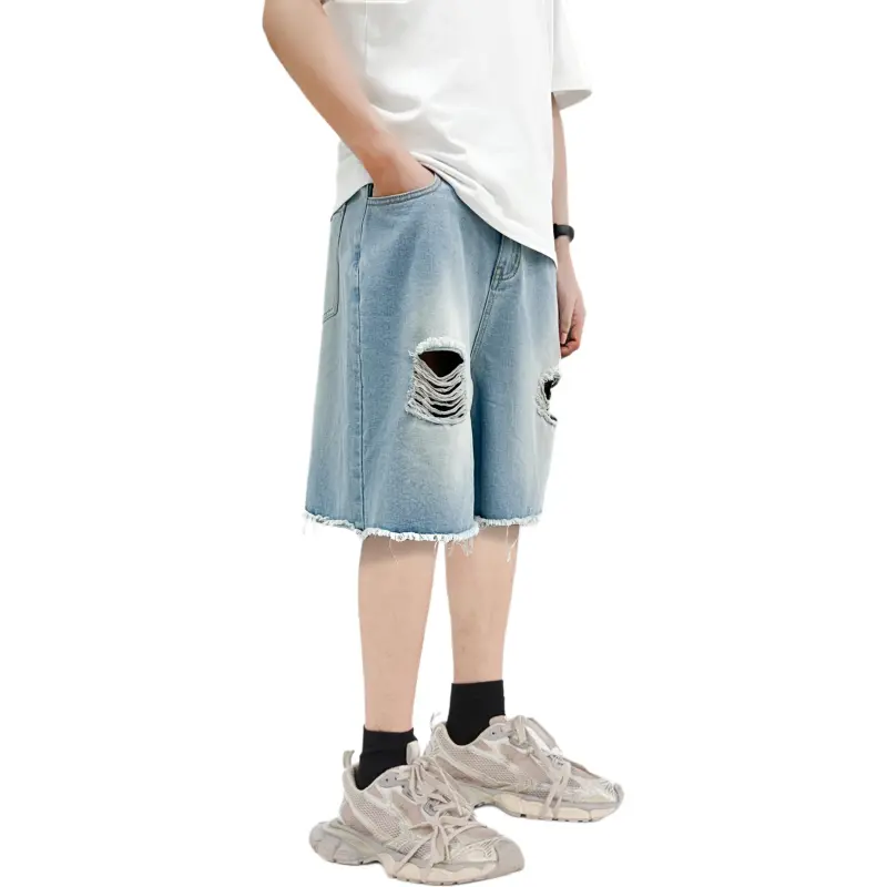7 SEVFUN Denim Shorts Unisex Light Blue-2